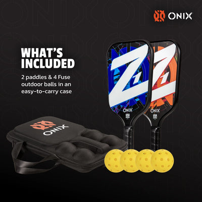 ONIX Z1 Pickleball Set - 2x recreationele Pickleball paddles + ballen