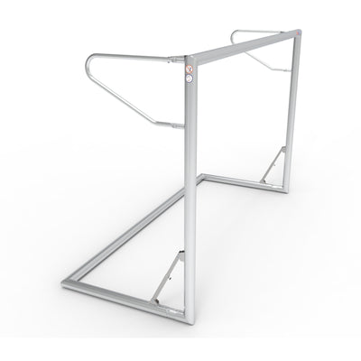 Opklapbaar professioneel aluminium voetbaldoel - Alusport TPI380V - 300 x 200 x 120 cm - incl. net
