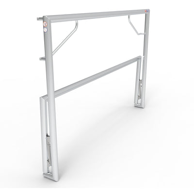 Opklapbaar professioneel aluminium voetbaldoel - Alusport TPI380V - 300 x 200 x 120 cm - incl. net