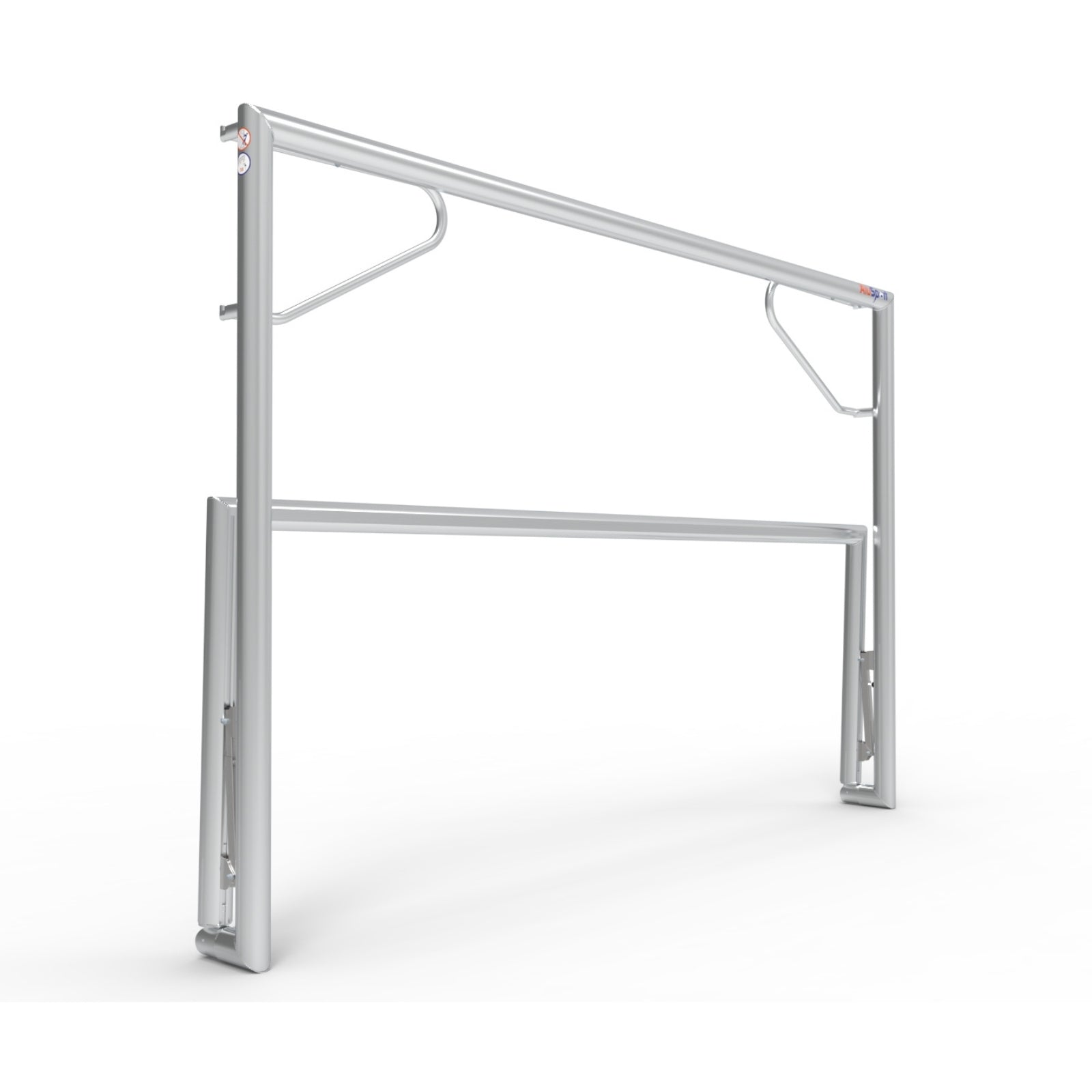 Opklapbaar professioneel aluminium voetbaldoel - Alusport TPI380V - 300 x 200 x 120 cm - incl. net