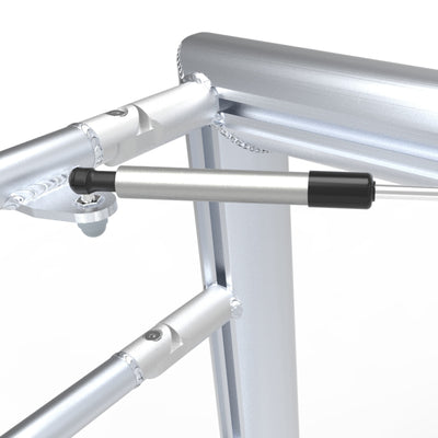 Opklapbaar klein aluminium voetbaldoel - Alusport TRI1680V - 160 x 100 x 80 cm - incl. net