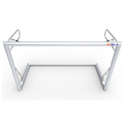 Opklapbaar klein aluminium voetbaldoel - Alusport TRI2080V - 200 x 120 x 100 cm - incl. net