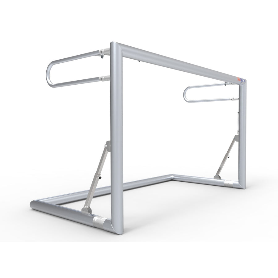 Opklapbaar klein aluminium voetbaldoel - Alusport TRI2080V - 200 x 120 x 100 cm - incl. net