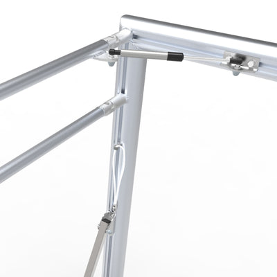 Opklapbaar klein aluminium voetbaldoel - Alusport TRI2080V - 200 x 120 x 100 cm - incl. net