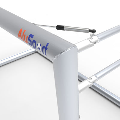 Opklapbaar klein aluminium voetbaldoel - Alusport TRI2080V - 200 x 120 x 100 cm - incl. net