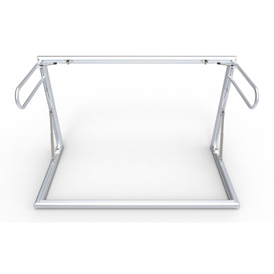 Opklapbaar klein aluminium voetbaldoel - Alusport TRI2080V - 200 x 120 x 100 cm - incl. net