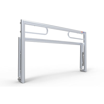 Opklapbaar klein aluminium voetbaldoel - Alusport TRI2080V - 200 x 120 x 100 cm - incl. net