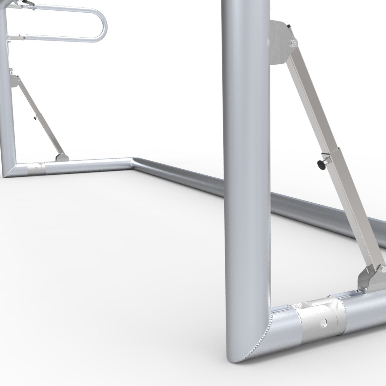 Opklapbaar klein aluminium voetbaldoel - Alusport TRI3080V - 300 x 100 x 80 cm - incl. net