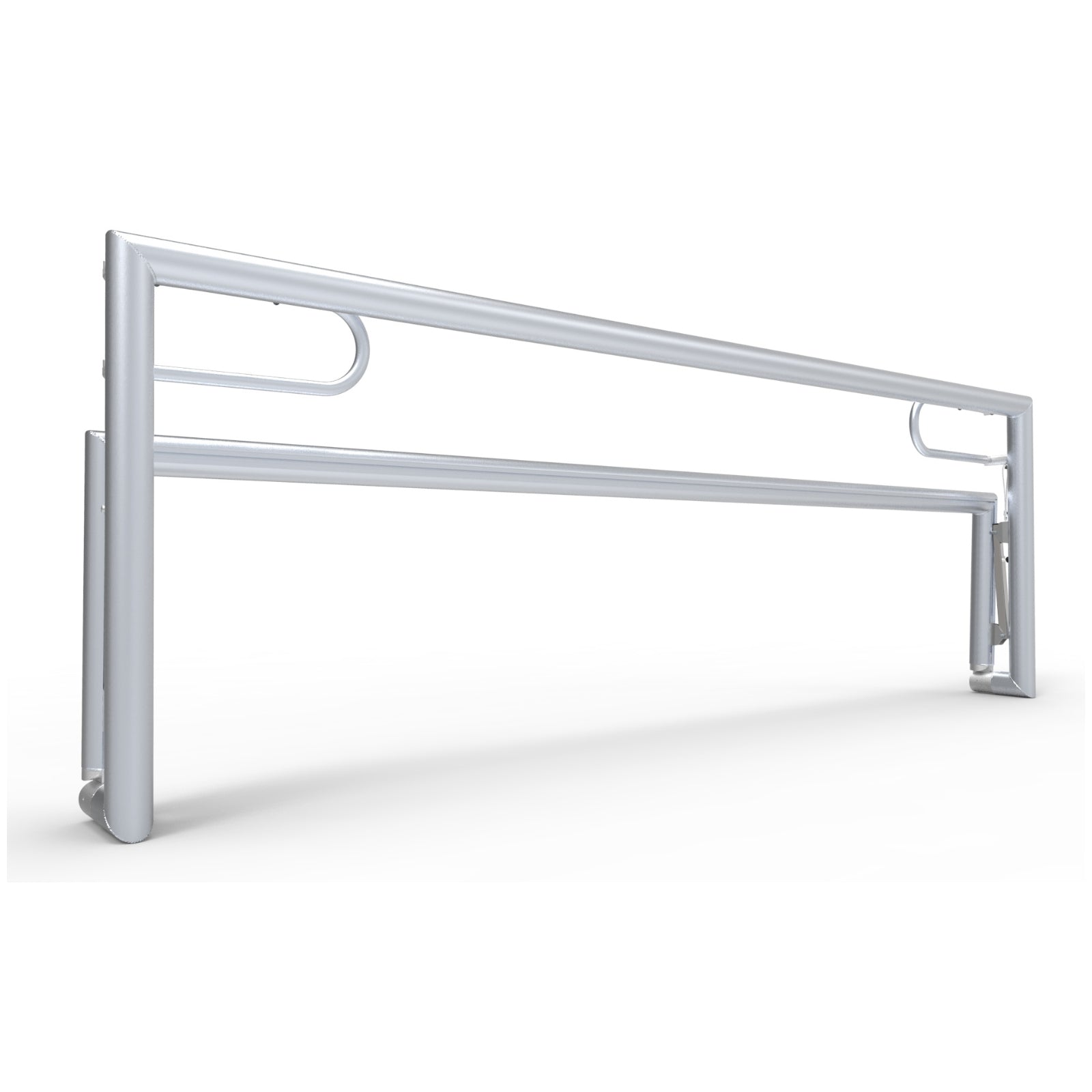 Opklapbaar klein aluminium voetbaldoel - Alusport TRI3080V - 300 x 100 x 80 cm - incl. net