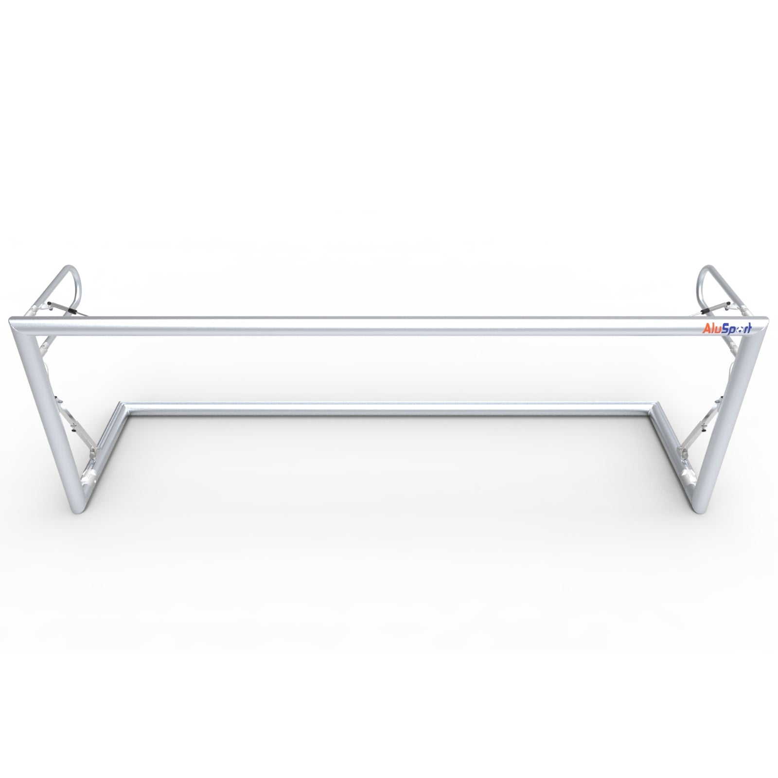 Opklapbaar klein aluminium voetbaldoel - Alusport TRI3080V - 300 x 100 x 80 cm - incl. net