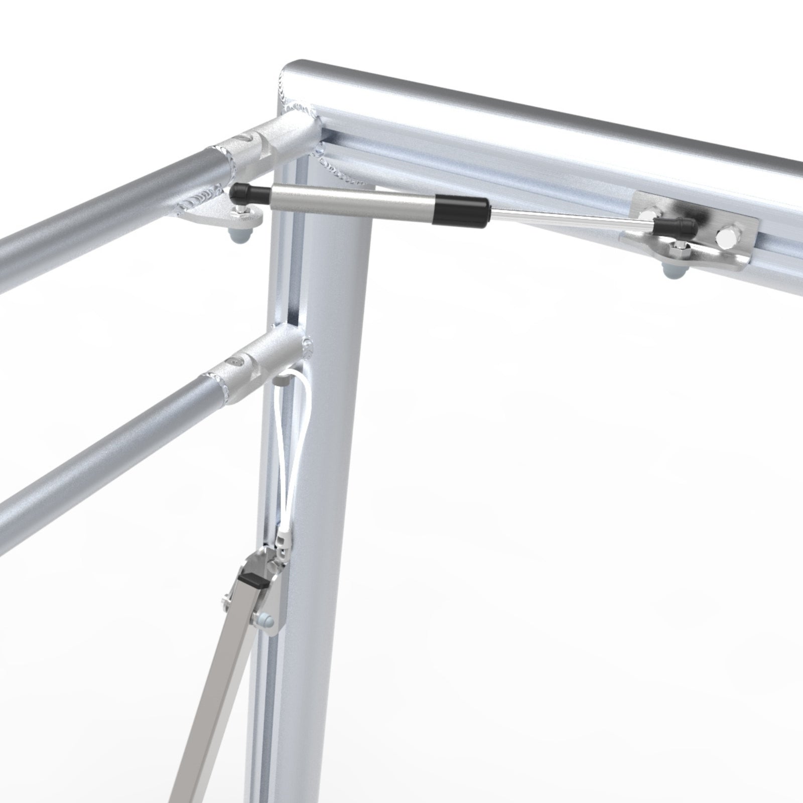 Opklapbaar klein aluminium voetbaldoel - Alusport TRI3080V - 300 x 100 x 80 cm - incl. net