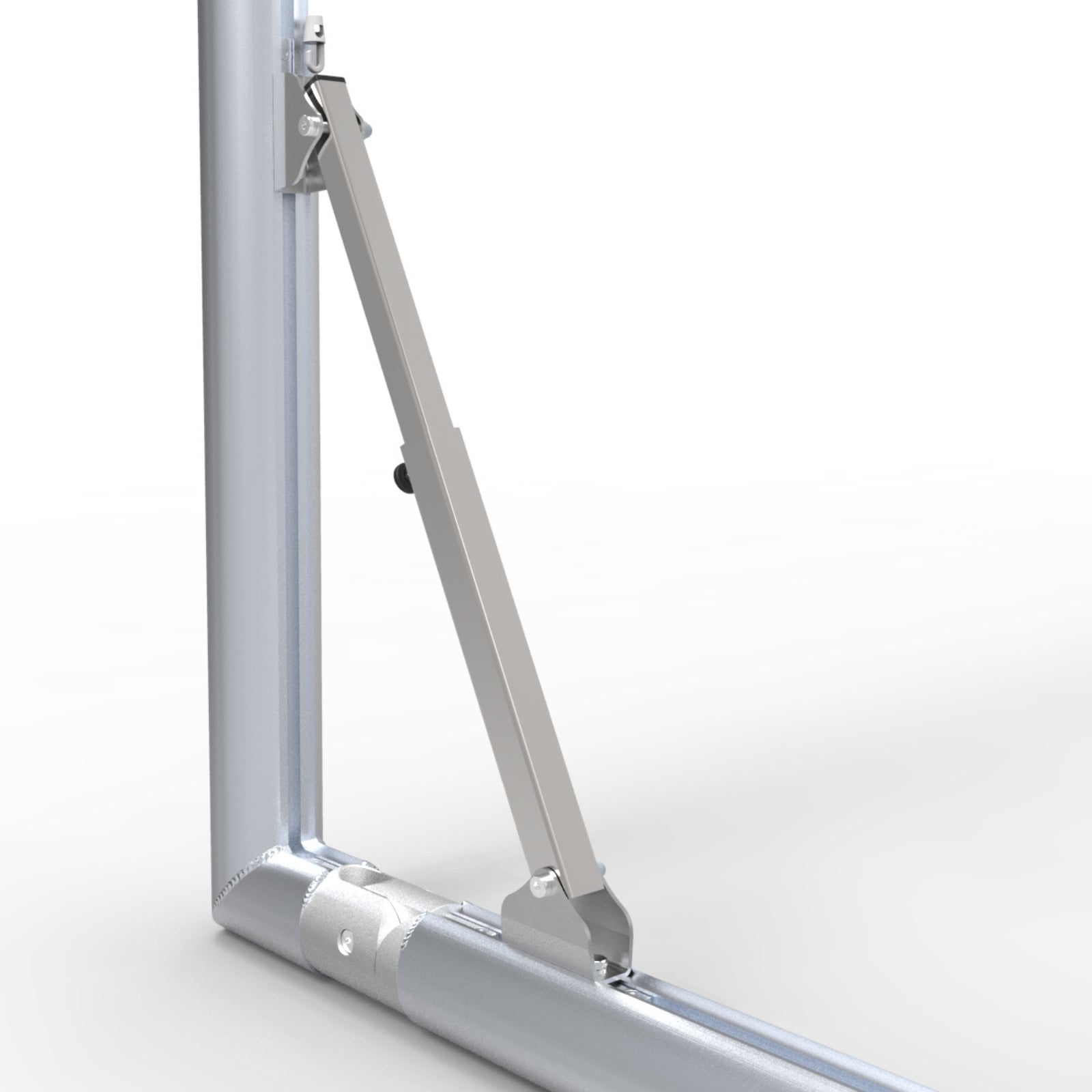 Opklapbaar klein aluminium voetbaldoel - Alusport TRI3080V - 300 x 100 x 80 cm - incl. net