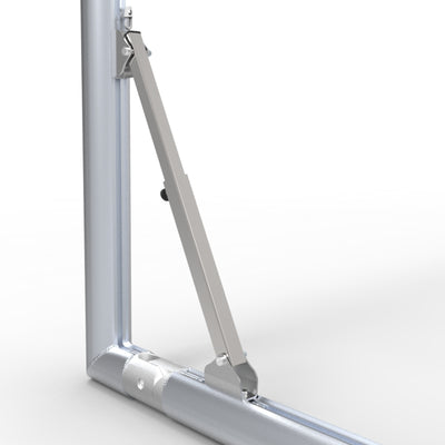 Opklapbaar klein aluminium voetbaldoel - Alusport TRI3080V - 300 x 100 x 80 cm - incl. net