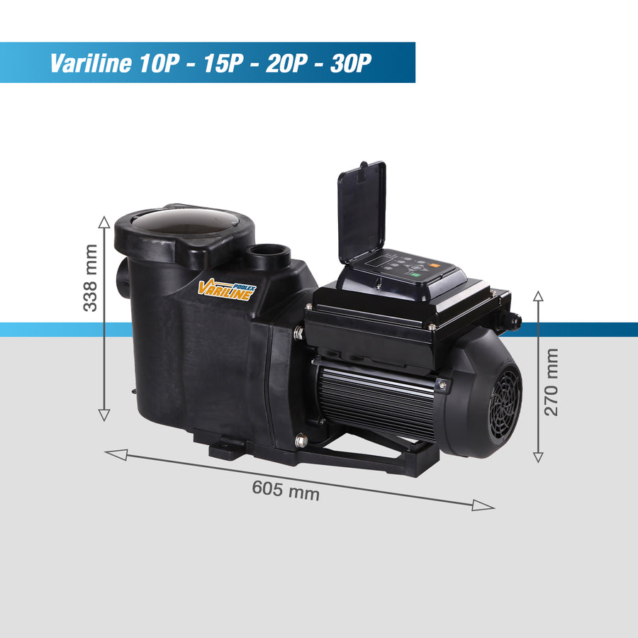 Pompe de filtration Poolex Variline (1 CV - 1,5 CV - 3 CV) - Quatre vitesses réglables