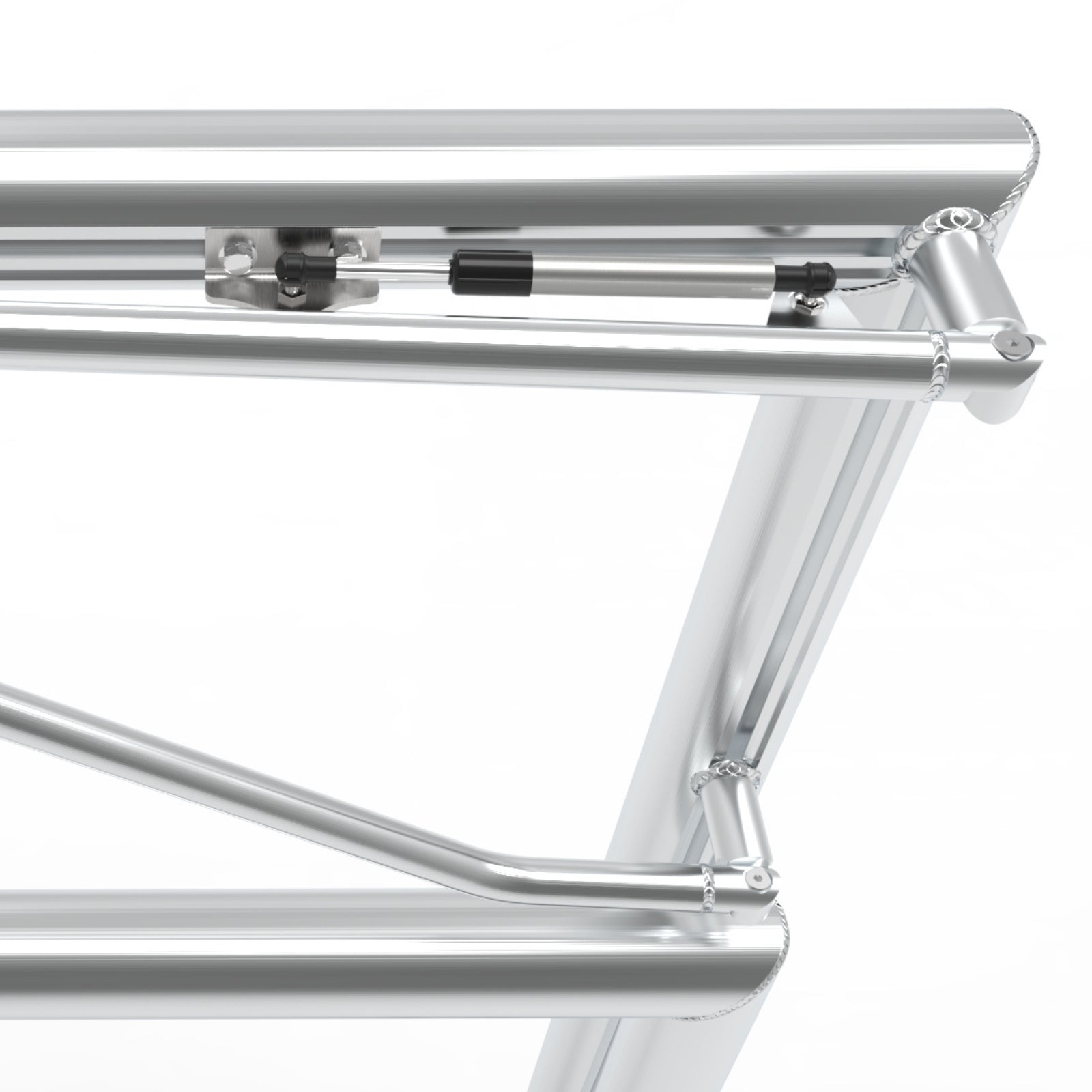 Opklapbaar professioneel aluminium voetbaldoel - Alusport TPI580V - 500 x 200 x 160 cm - incl. net