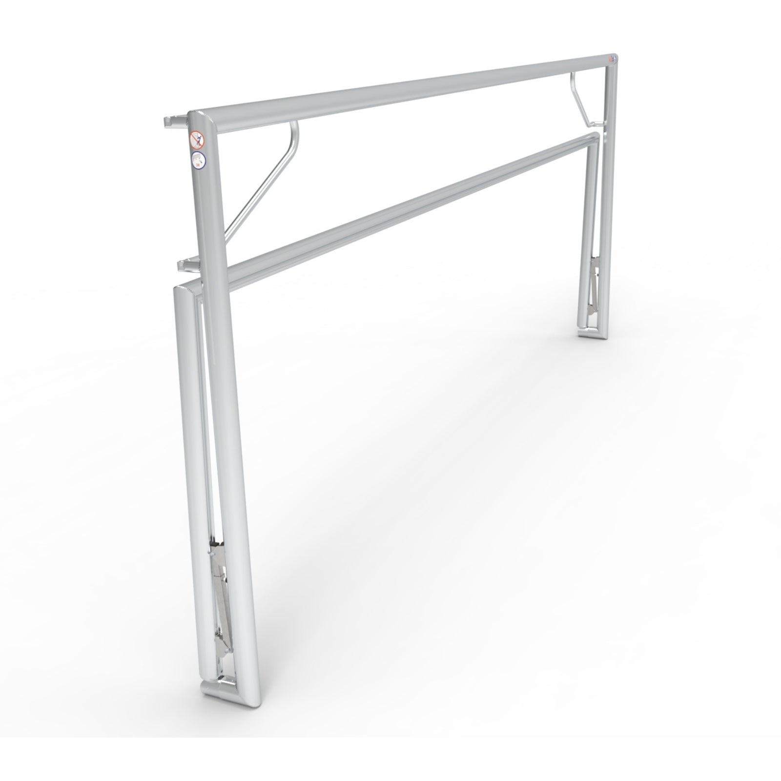 Opklapbaar professioneel aluminium voetbaldoel - Alusport TPI580V - 500 x 200 x 160 cm - incl. net