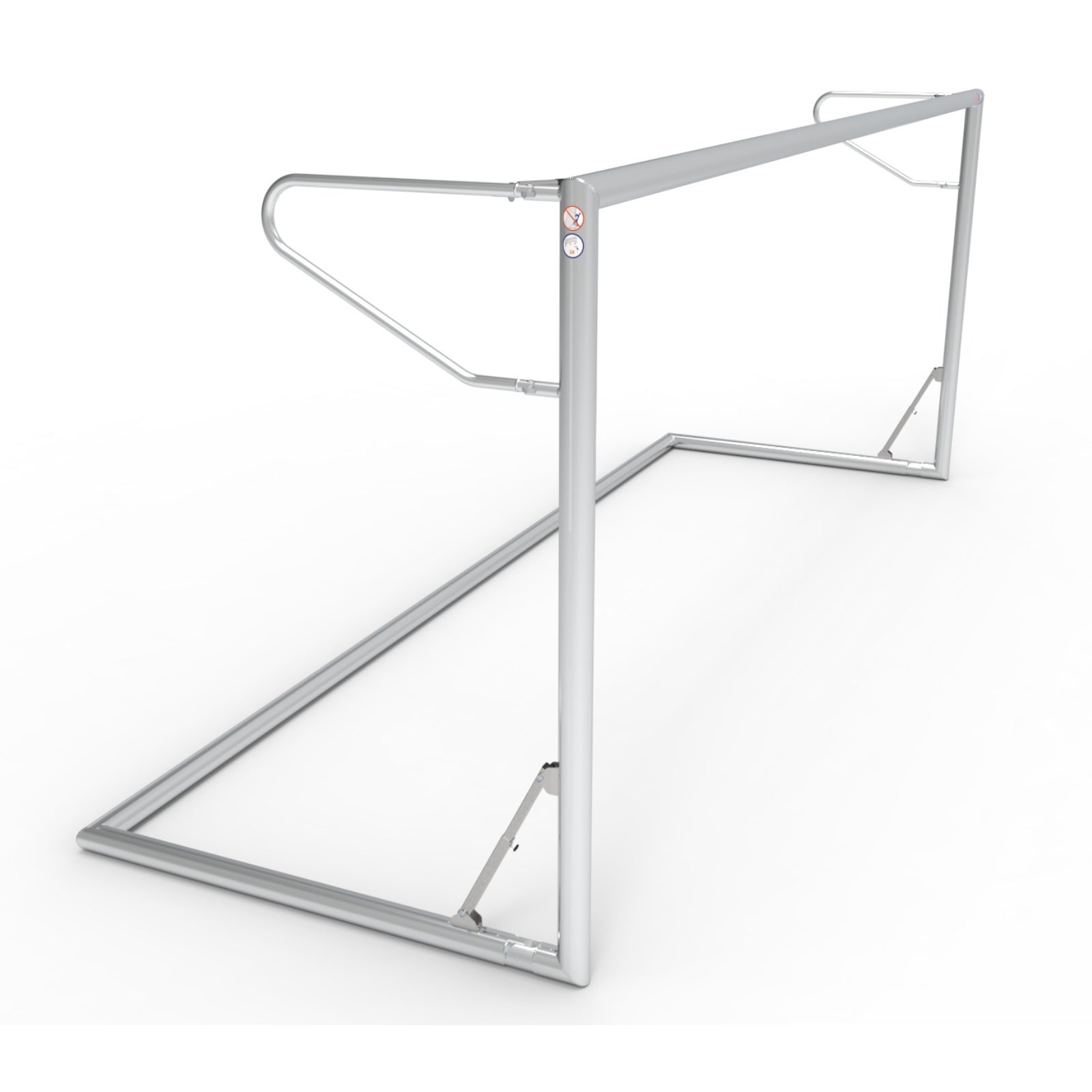 Opklapbaar professioneel aluminium voetbaldoel - Alusport TPI580V - 500 x 200 x 160 cm - incl. net