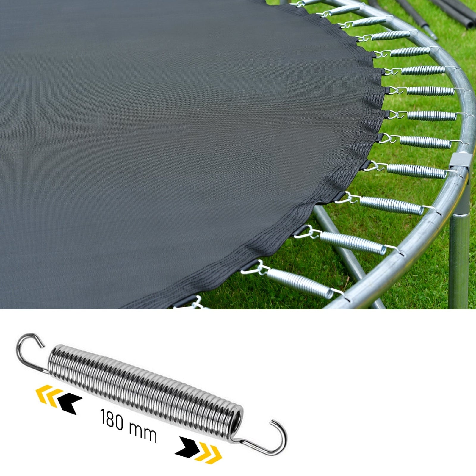 Progressive Flex opbouw trampoline rond (Ø150 cm) met net - geel