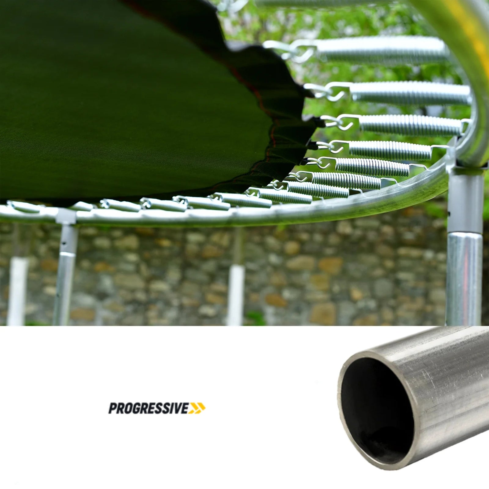 Progressive Flex opbouw trampoline rond (Ø150 cm) met net - geel