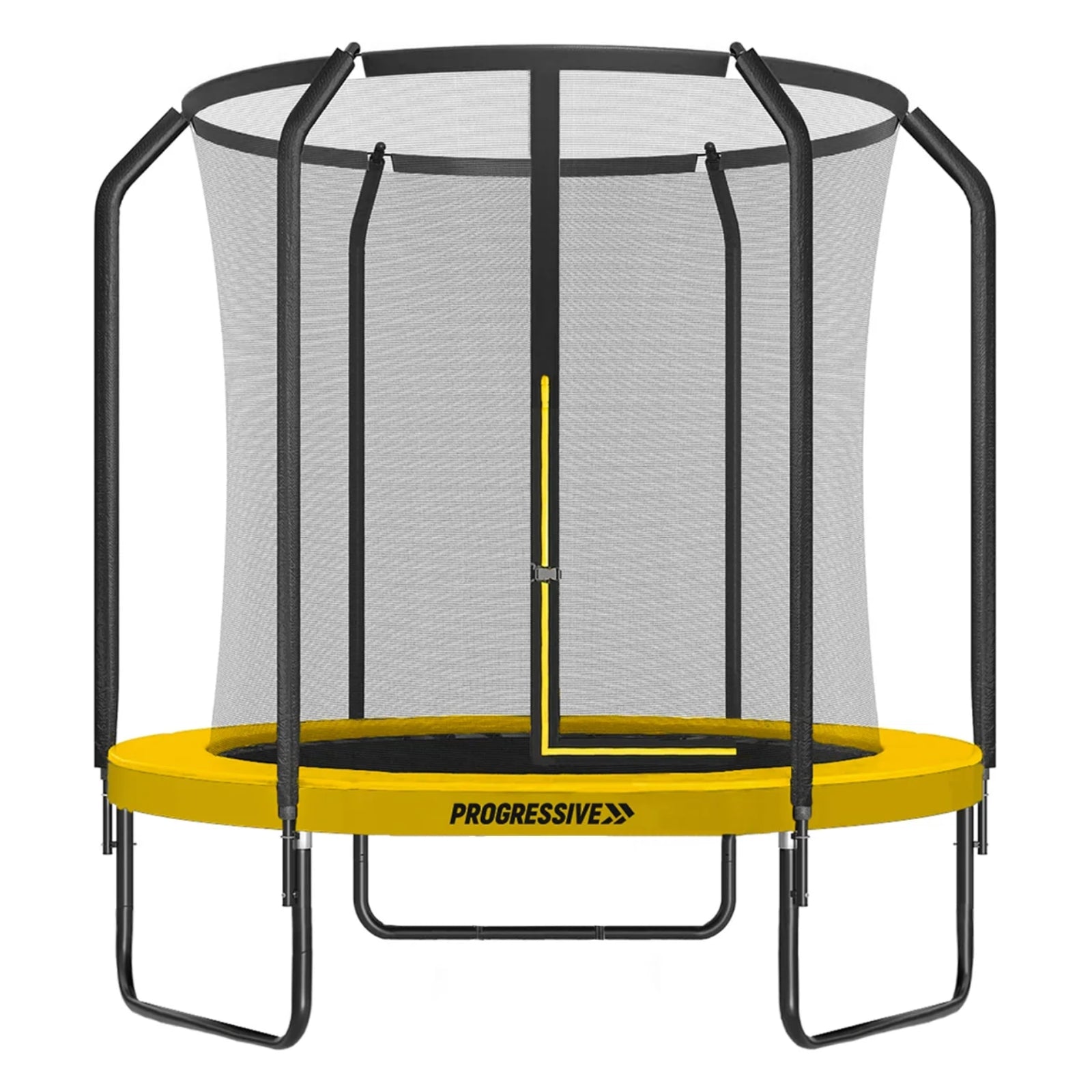 Progressive Flex opbouw trampoline rond (Ø180 cm) met net - geel
