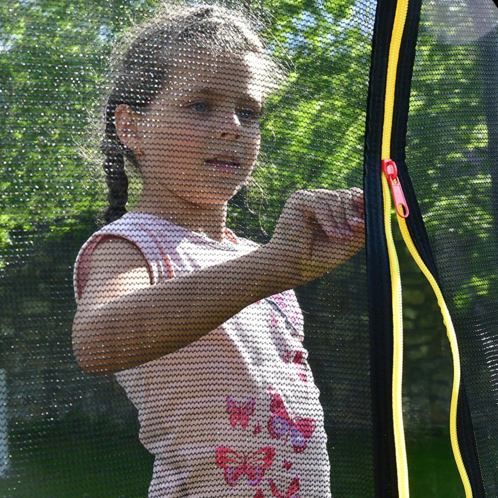 Progressive Flex opbouw trampoline rond (Ø180 cm) met net - geel