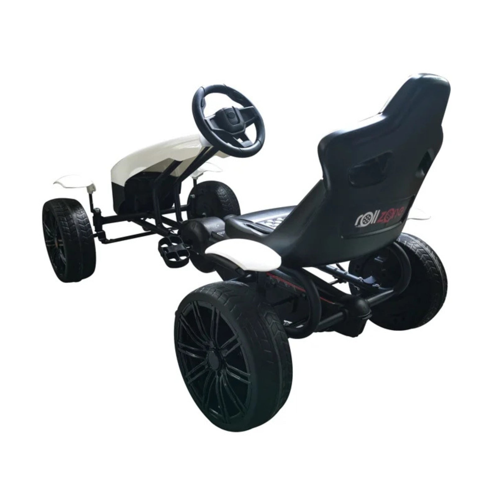 Weißes Go-Kart - Rollzone RZGK001 - Für Kinder von 4 - 8 Jahren