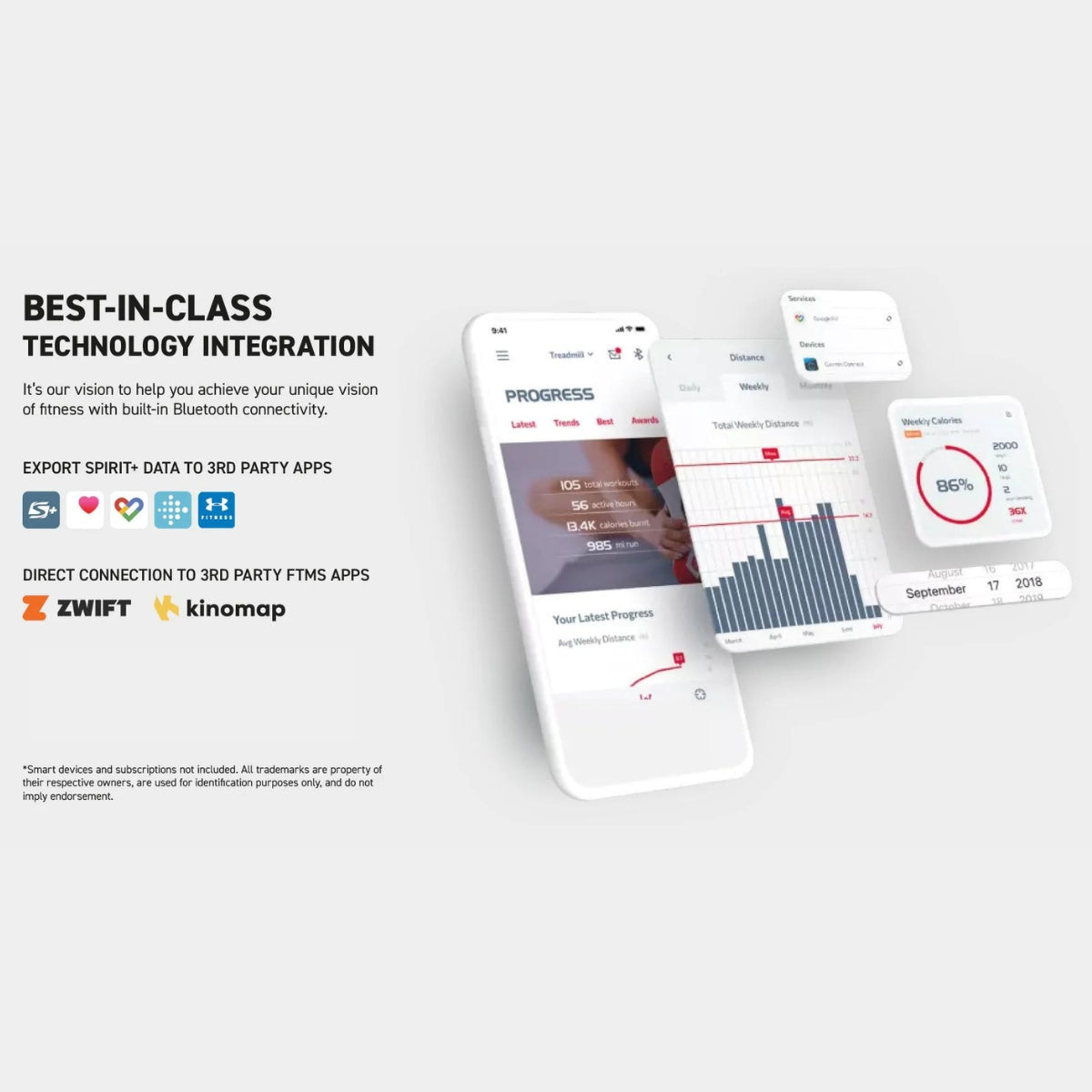 Vélo d'exercice Spirit Fitness CU800ENT avec console de divertissement