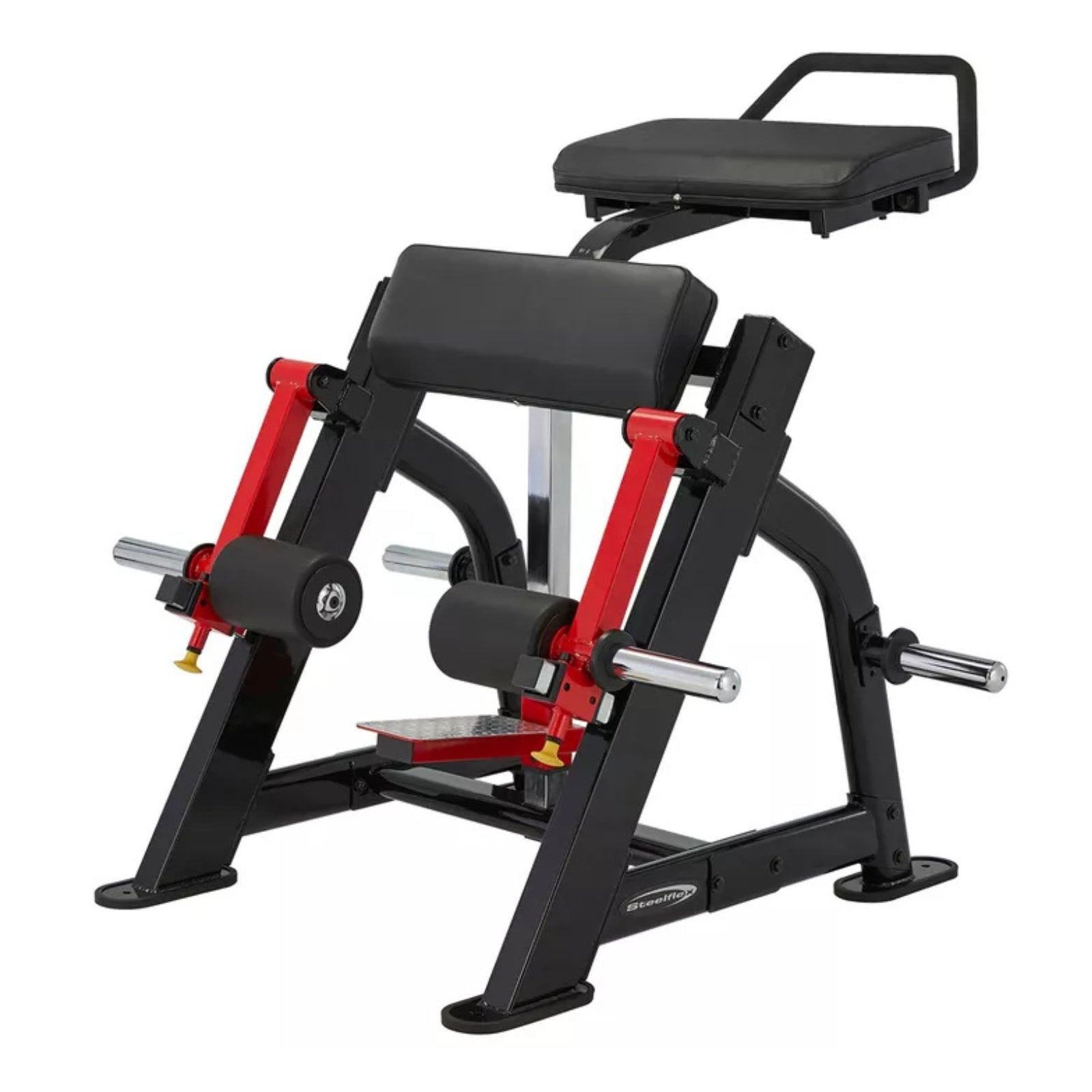 Standing Leg Curl Machine - Plate Loaded - Steelflex PLSLC-BR
