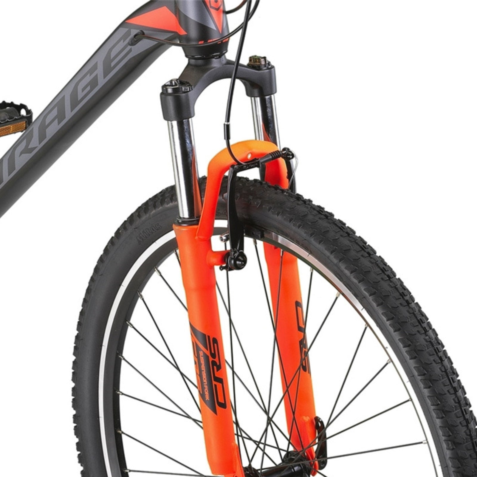 Umit Mirage Mountainbike Zwart/oranje - 27.5 inch wielen / Unisex 21V V-Brakes