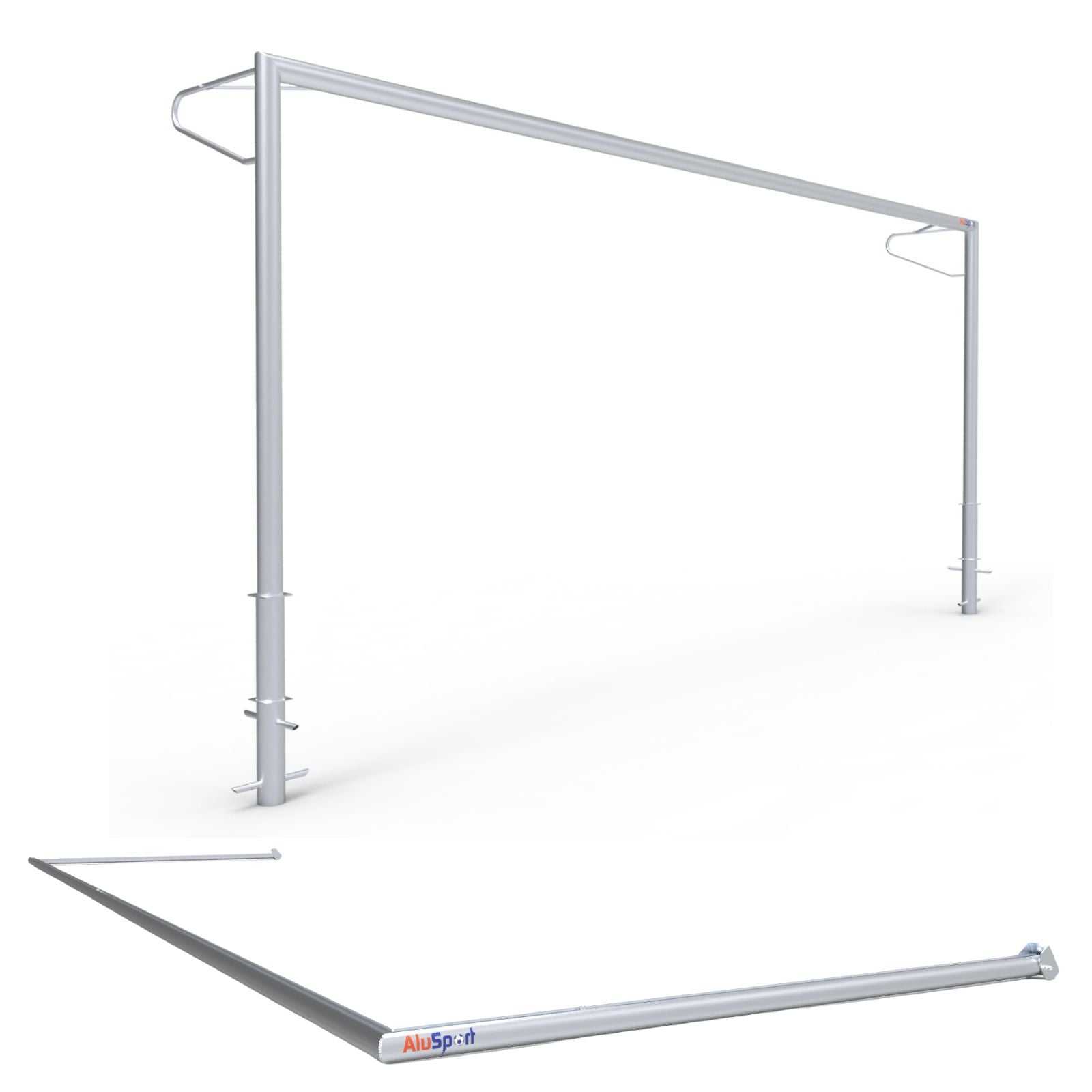 Vast aluminium voetbaldoel - Alusport VP718 - 732 x 244 cm - incl. net