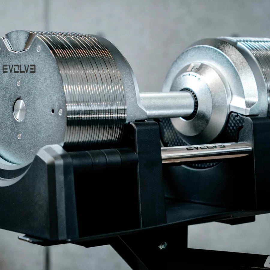 Verstelbare dumbbell 4 tot 32.5 KG (per stuk) - Evolve Fitness Ultra Series AD-325