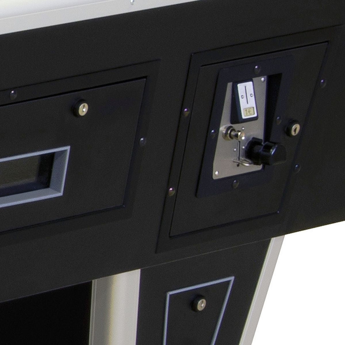 Zwarte professionele pooltafel met €1 muntinworp - Winsport Orlando 8FT - 254 x 142cm