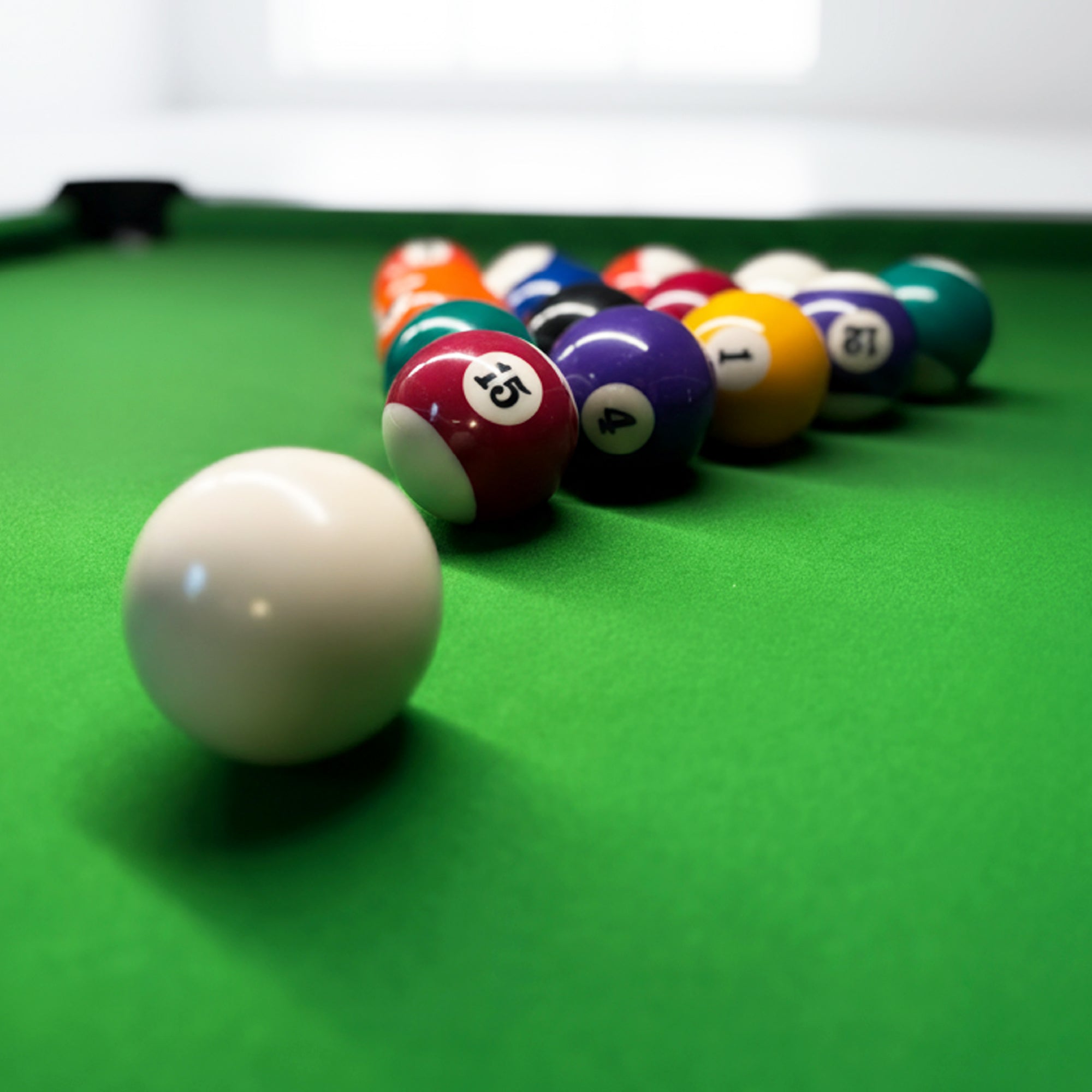 Zwarte houten pooltafel - Thunder 8FT - 252 x 140 cm