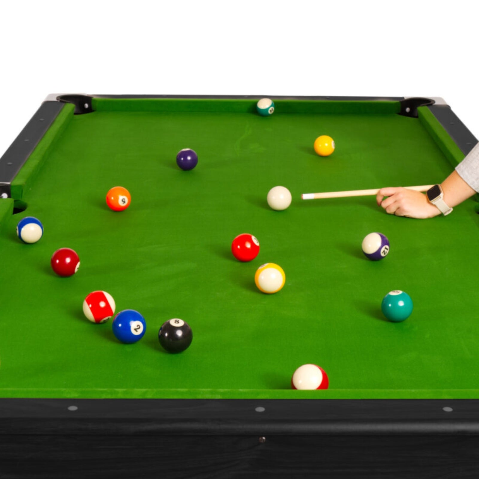 Schwarzer Billardtisch aus Holz - Thunder 9FT - 281 x 155 cm