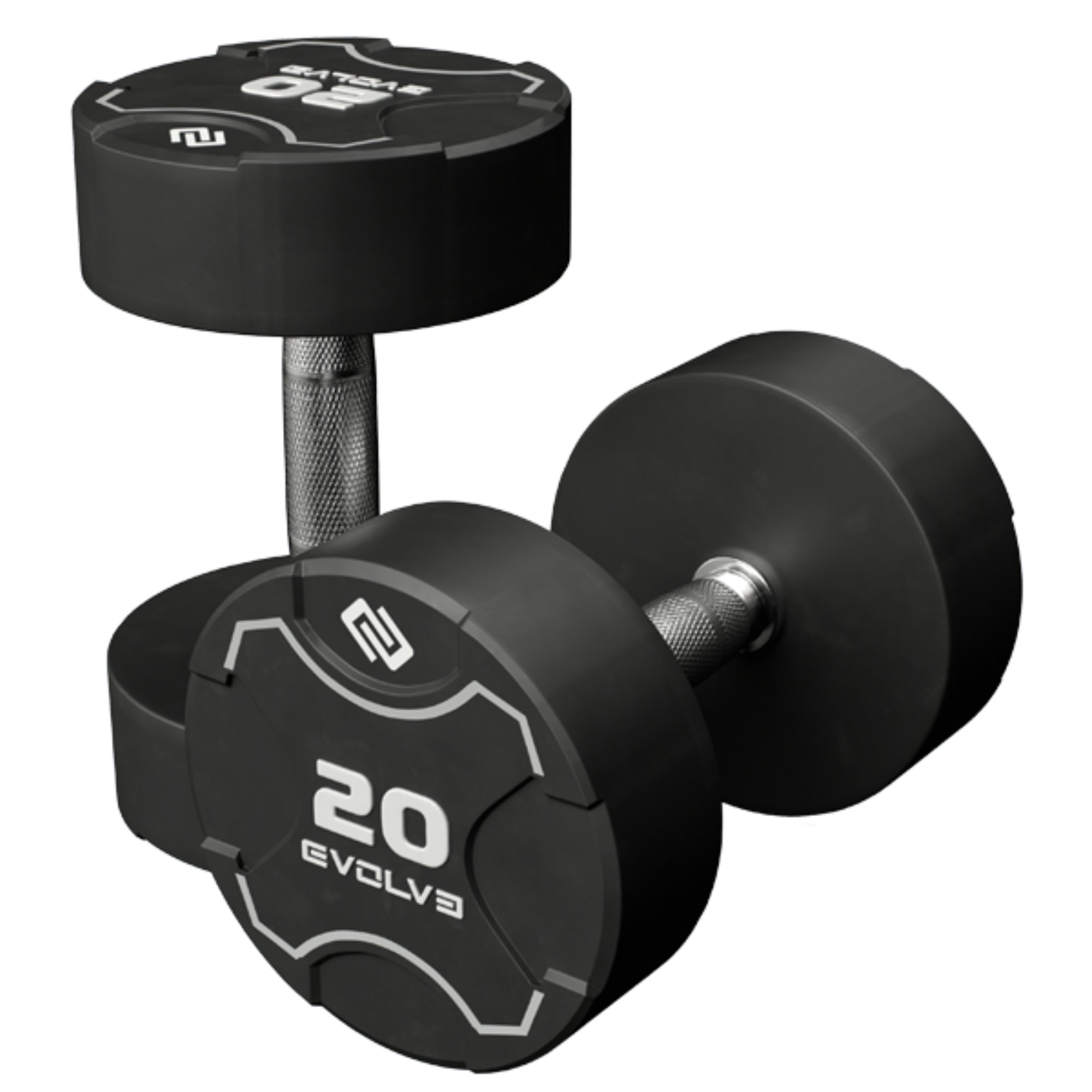Ensemble d'haltères en uréthane Evolve Fitness Ultra Series (12,5 - 35 kg)