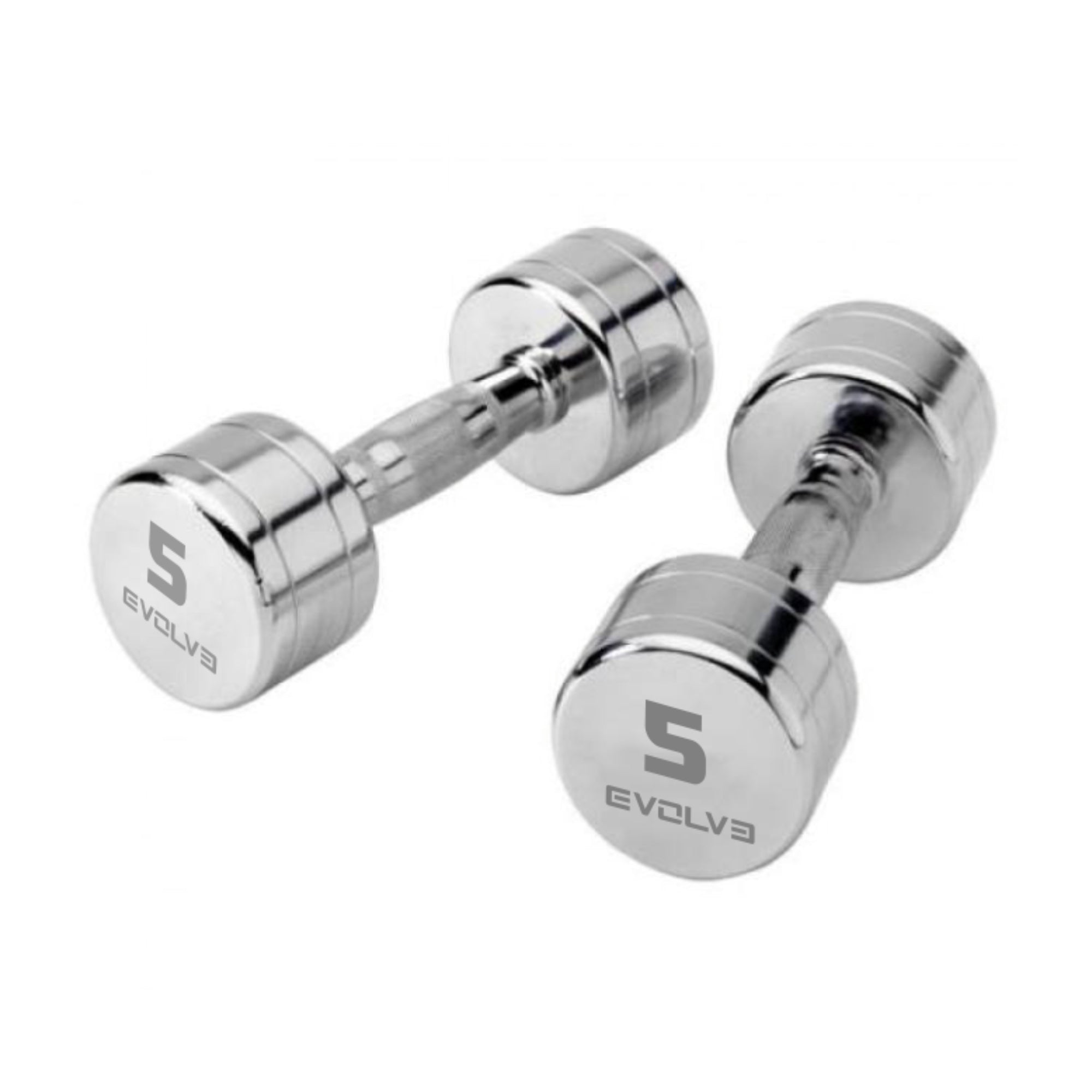 Evolve Fitness chrome dumbbell set met 10 stuks premium halters - 1-10 kg