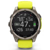 Garmin Fenix 8 Sapphire Solar - 47 mm & 51 mm - Titanium met Amp Yellow/graphite siliconen band - Premium multisport horloge
