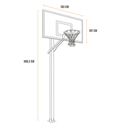 Goalrilla DC72EI Professionele Basketbalpaal (Inground) - In hoogte verstelbaar