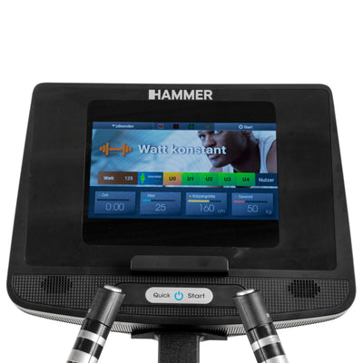 Vélo elliptique Hammer Fly RX - Avec console à écran tactile