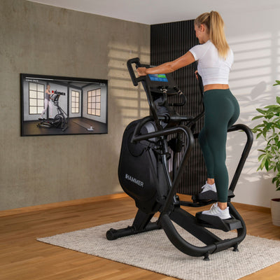 Vélo elliptique Hammer Fly RX - Avec console à écran tactile
