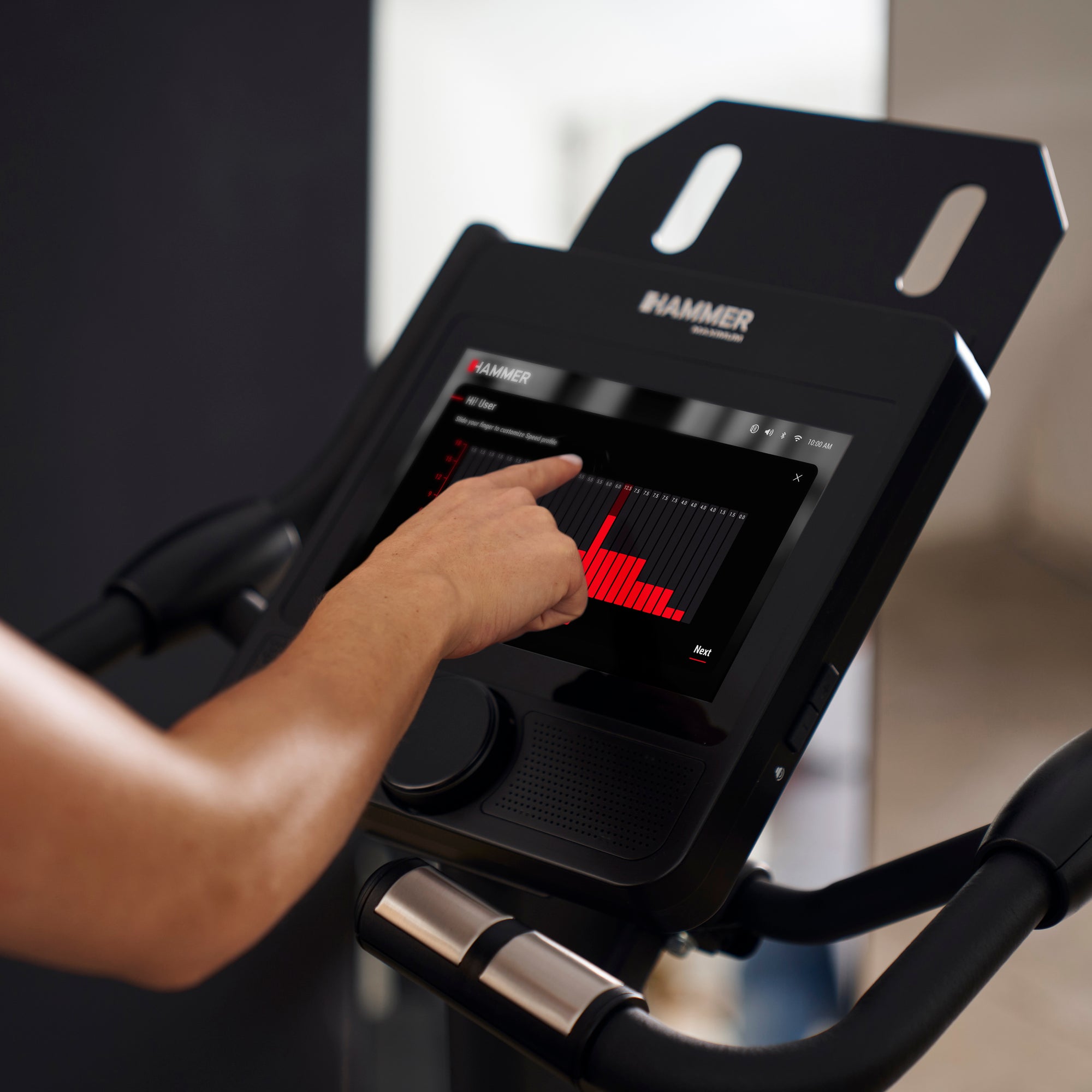 Hammer Maximum UB8000 professionele hometrainer met 10.1" touchscreen display