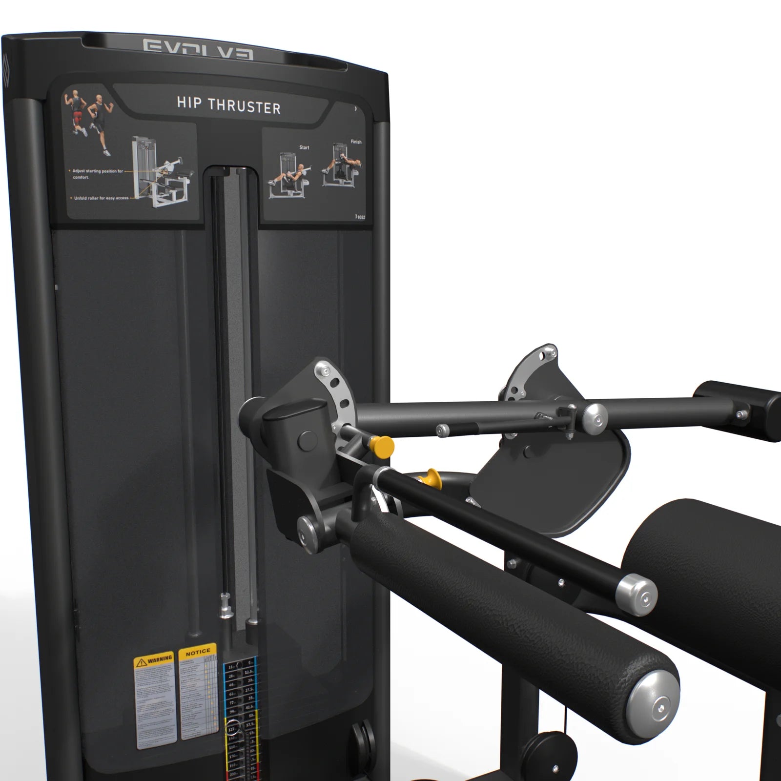 Machine à hip thrust - Evolve Fitness Ultra Series SC-UL-220 à charge guidée