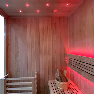 Sauna à vapeur finlandais luxueux pour 4 personnes - Holl's Utopia 4 (6 kW)
