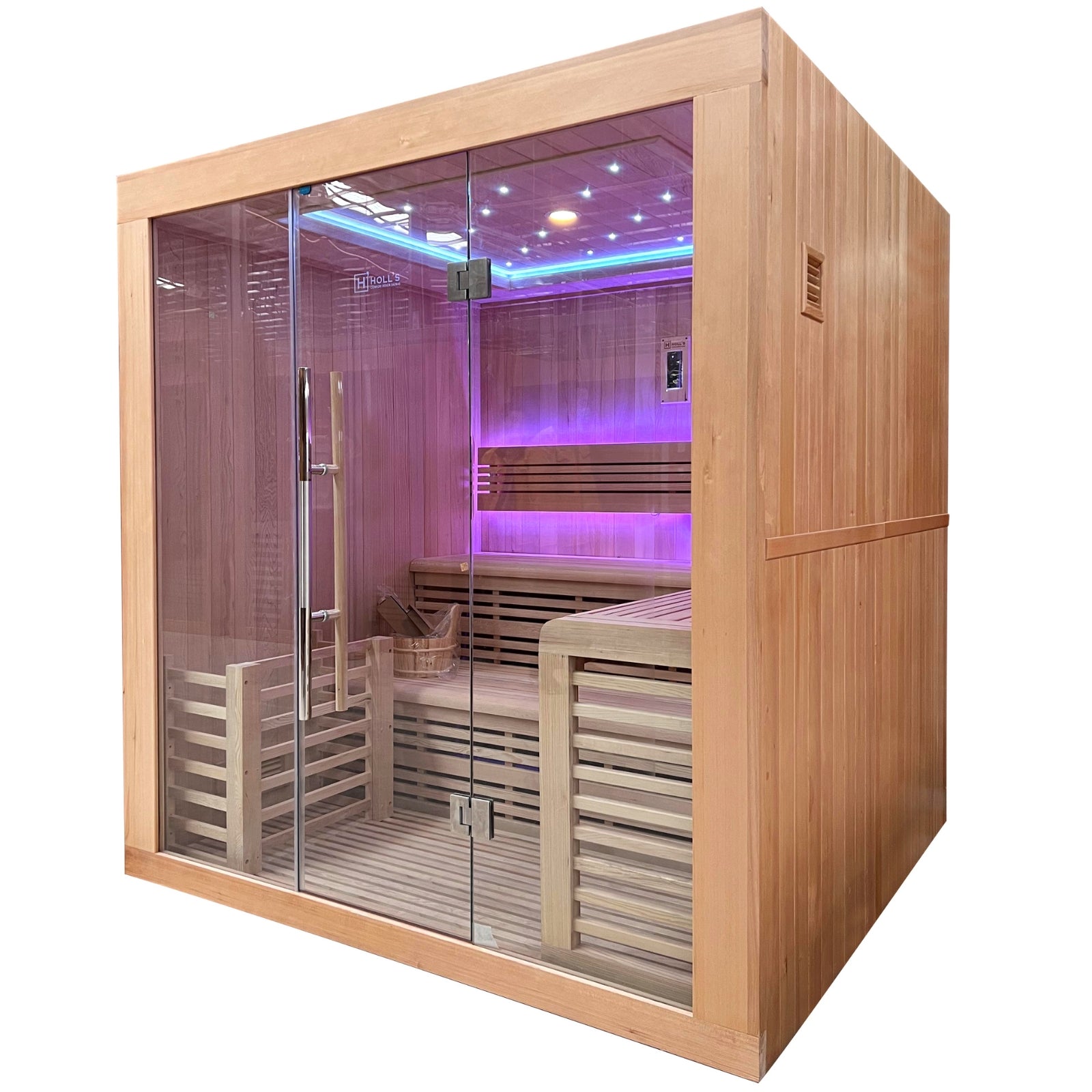 Sauna à vapeur finlandais luxueux pour 6 personnes - Holl's Utopia 6 (8 kW)