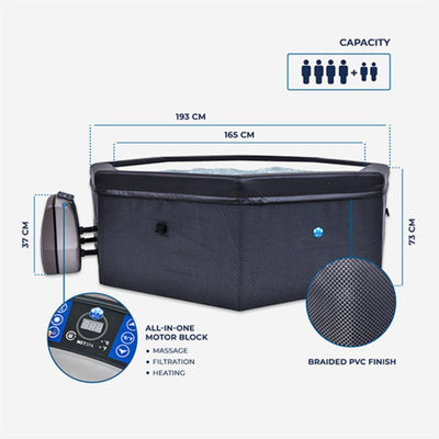 NetSpa Octopus opbouw spa voor 5/6 personen