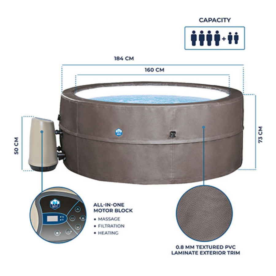 NetSpa Vita Premium opbouw spa met meubelset voor 5/6 personen