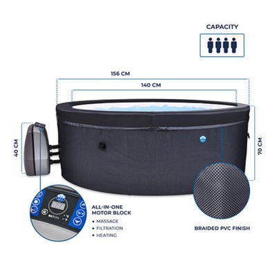 Spa de surface NetSpa Vita avec ensemble de meubles pour 4 personnes