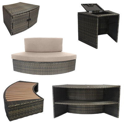 Spa de surface NetSpa Vita avec ensemble de meubles pour 4 personnes