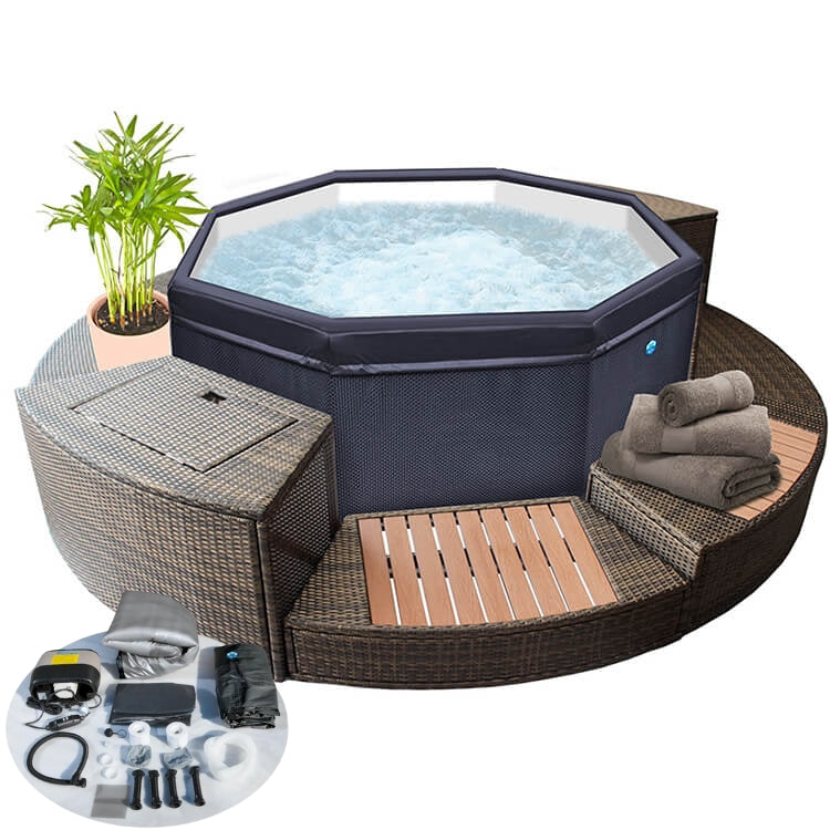 Spa de surface NetSpa Octopus avec ensemble de meubles pour 5/6 personnes