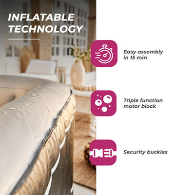 Opblaasbare spa voor 3/4 personen - NetSpa Aspen